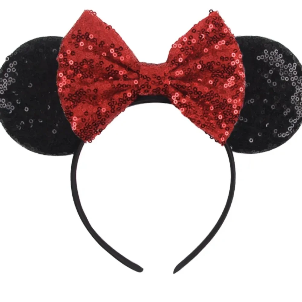 Minnie Mouse Ears Bow Headband Disney Birthday Dress outfit clothes Bow Mickey